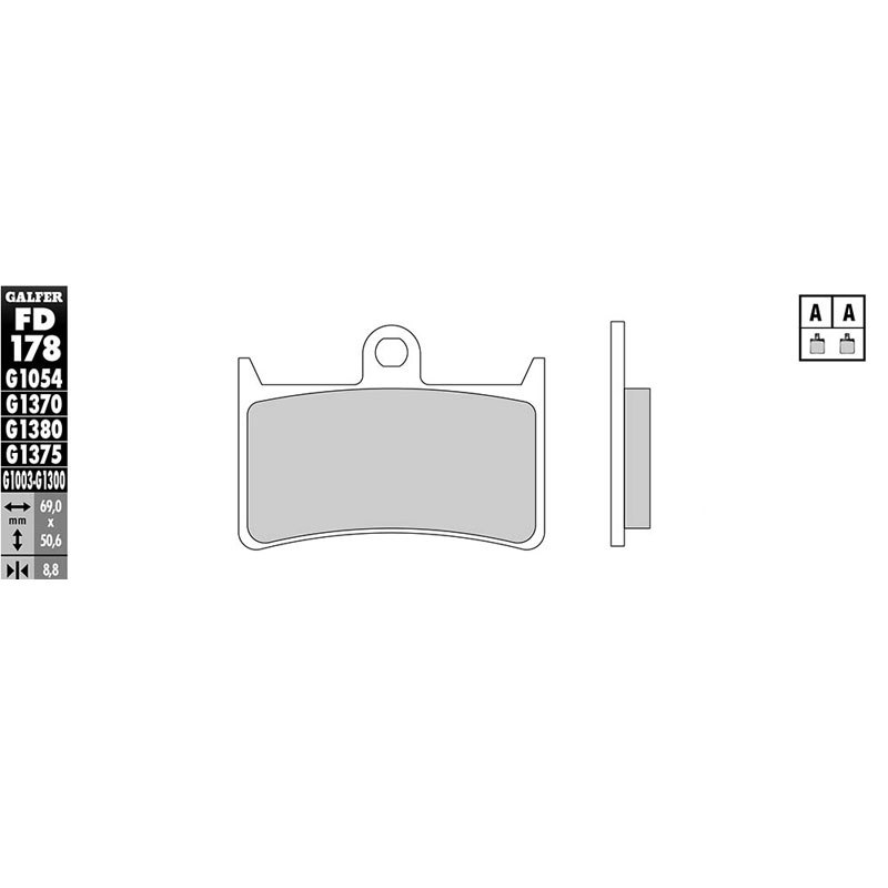 Plaquettes de freins Galfer Sinter Métal Fritté avant