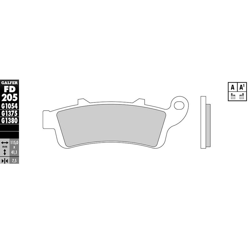 Plaquettes de freins Galfer Sinter Métal Fritté avant