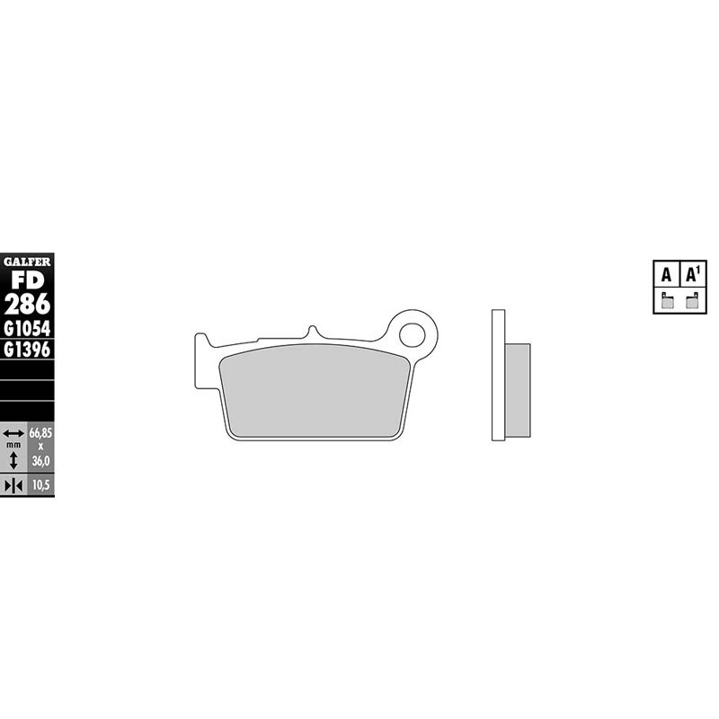 Plaquettes de freins Galfer Sinter Métal Fritté Racing arrière