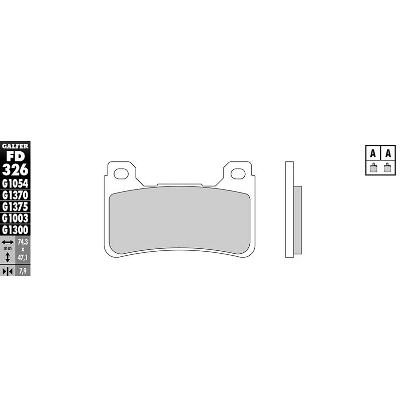 Plaquettes de freins Galfer Sinter Métal Fritté avant