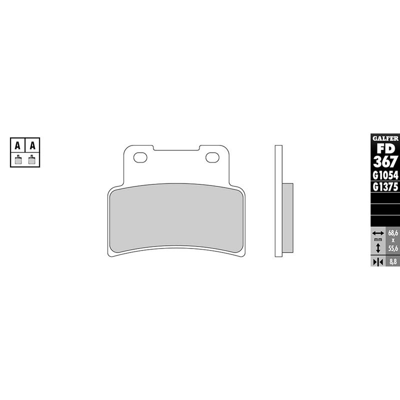 Plaquettes de freins Galfer Sinter Métal Fritté avant