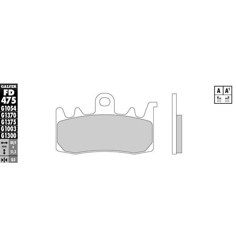 Plaquettes de freins Galfer Sinter Métal Fritté Avant