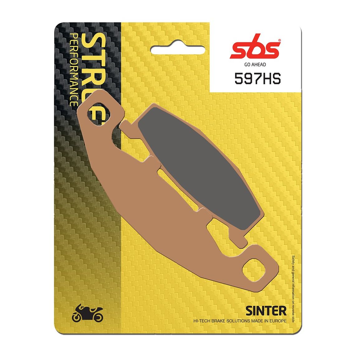 Plaquettes de freins SBS 597HS Sinter Métal Fritté avant