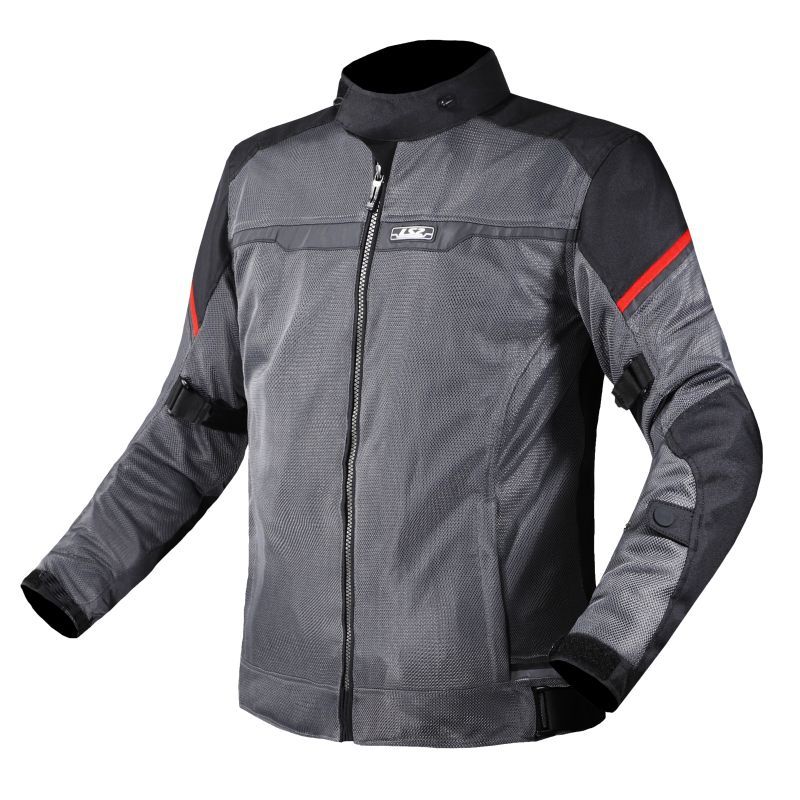 LS2 Blouson Moto LS2 RIVA — noir, gris et rouge