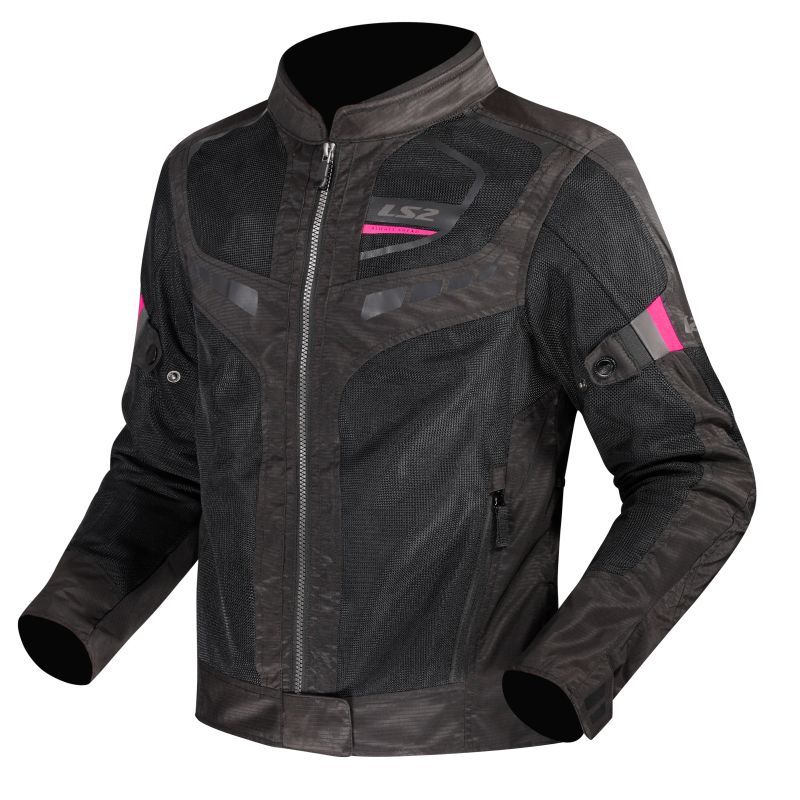 LS2 Blouson Moto LS2 GARDA AIR FEMME — noir et rose