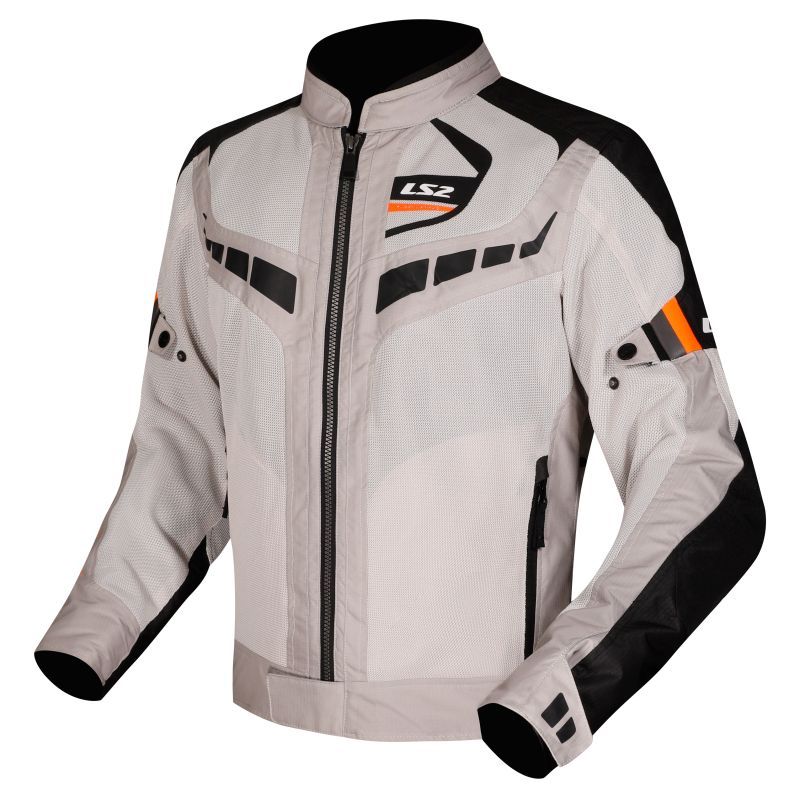 LS2 Blouson Moto LS2 GARDA AIR — gris et orange