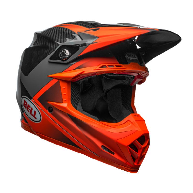 Casque Cross Bell Moto 9 Carbon Flex Orangegris 2019 Casque Cross