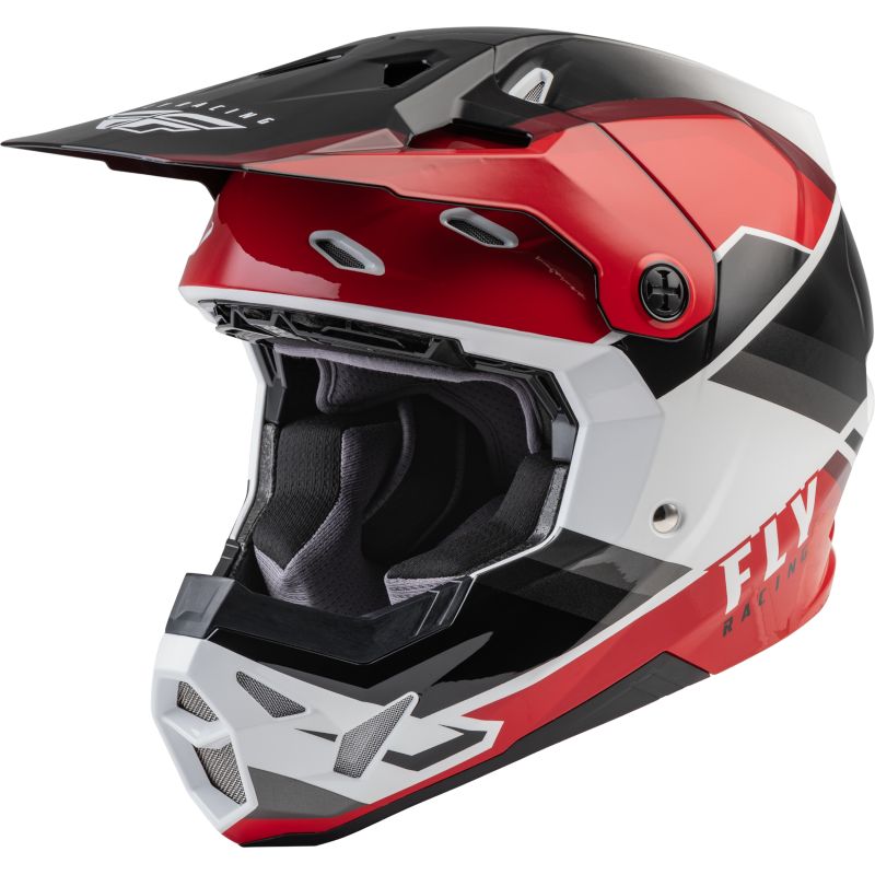 Image of Casque cross Fly FORMULA CP RUSH - NOIR/ROUGE/BLANC 2023