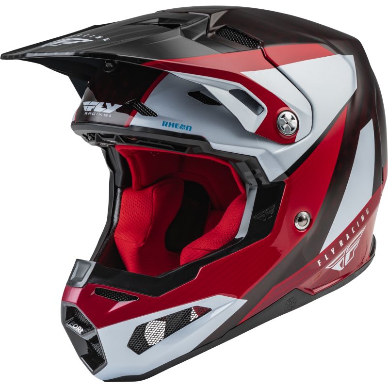Image of Casque cross Fly FORMULA CARBON PRIME - ROUGE/BLANC/ROUGE CARBON 2023