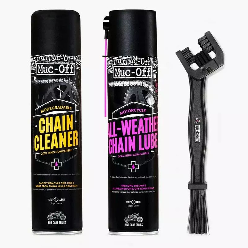 Nettoyant chaine Muc-Off Motorcycle Chain Care Kit