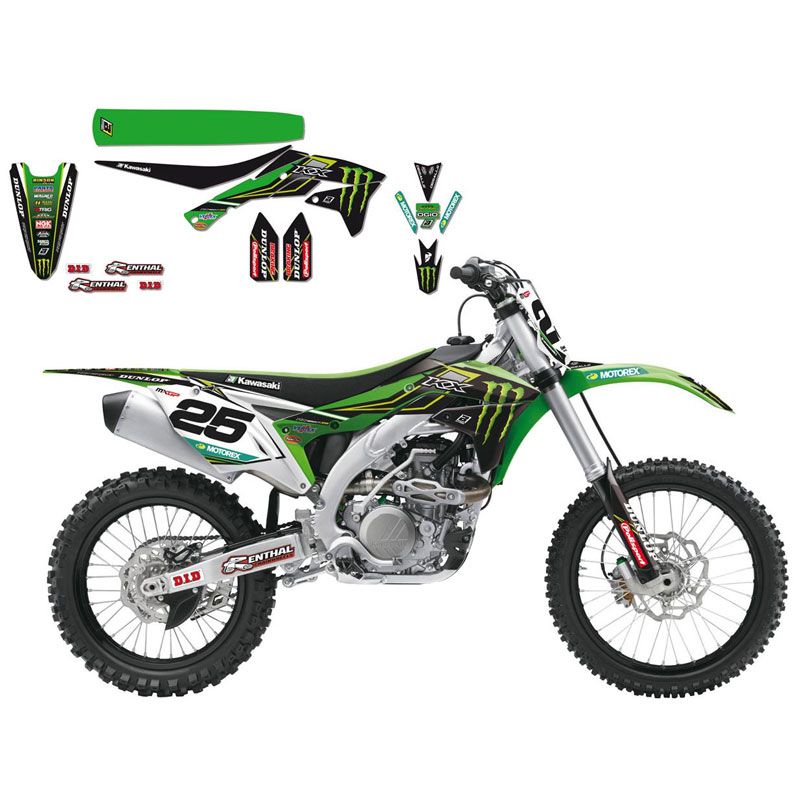 Kit Déco + Housse De Selle Blackbird Kawasaki Replica Team Monster Energy