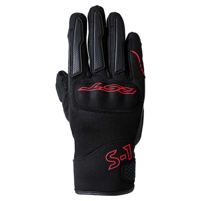 RST Gants RST S1 MESH — noir et rouge