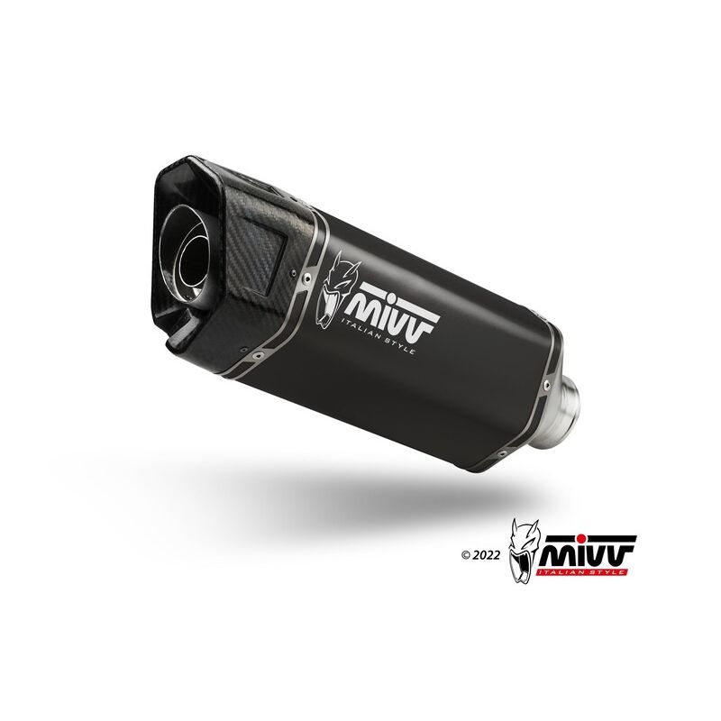 Complete exhaust Mivv SR-1 black stainless steel