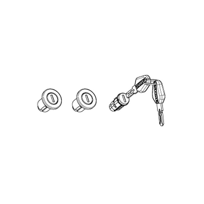 Barillet de bagagerie Shad x2 + 3 SECURE LOCK SYSTEM