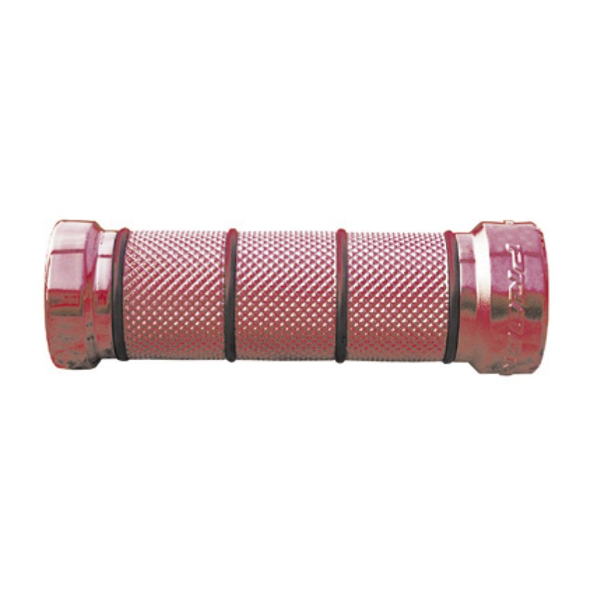 Poignées de guidon Progrip 866 Chrome/Rouge 24-28