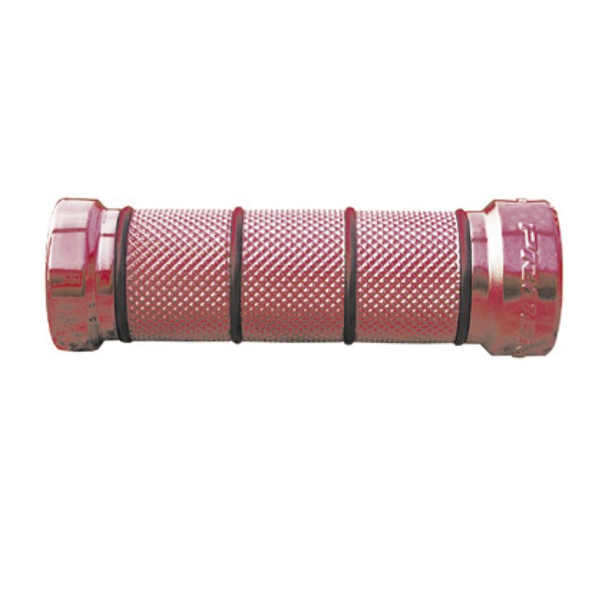 Poignées de guidon Progrip 866 Chrome/Rouge 22/25