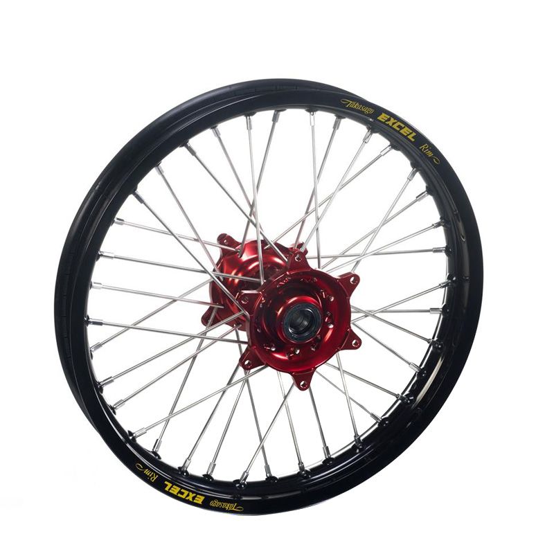 Image of Roue Haan Wheels arrière dimension 19x2.15 Noir/Rouge