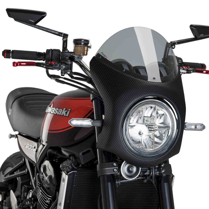 Bulle Puig RETRO- SEMI CARENAGE CARBONE