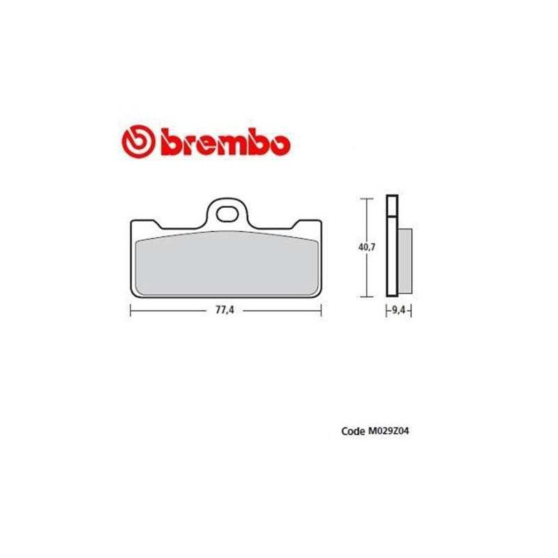 Plaquettes de freins Brembo Racing Z04 TYPE O M029 POUR ETRIER P4 32/36