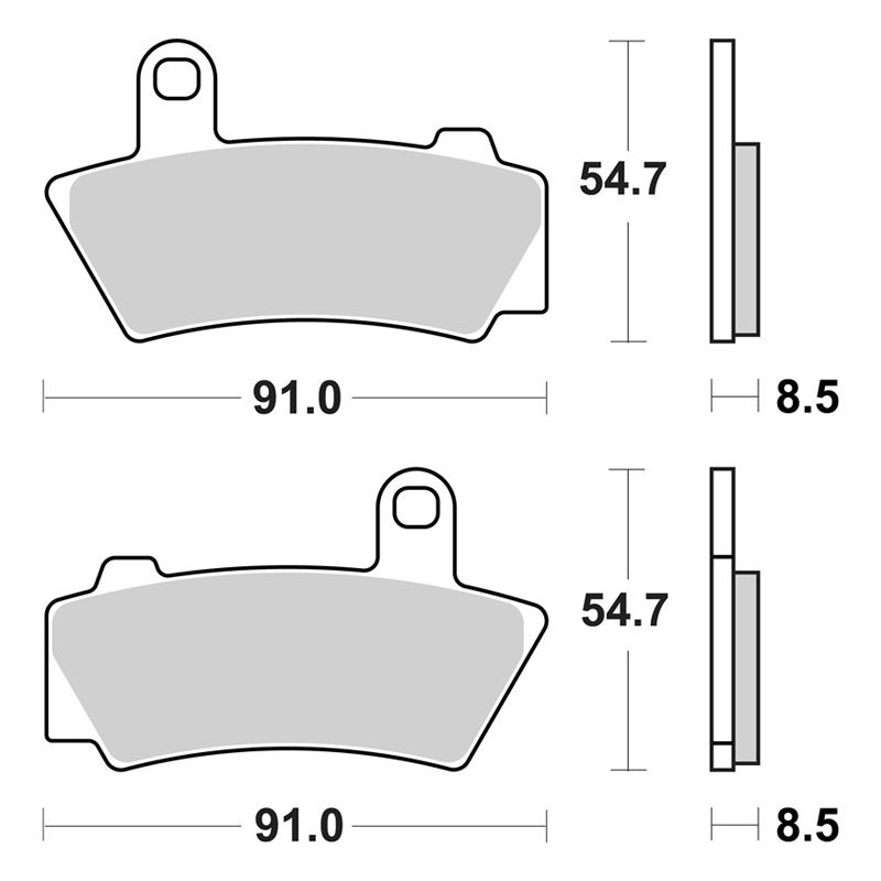 Plaquettes de freins SBS 995HS Sinter Métal Fritté avant
