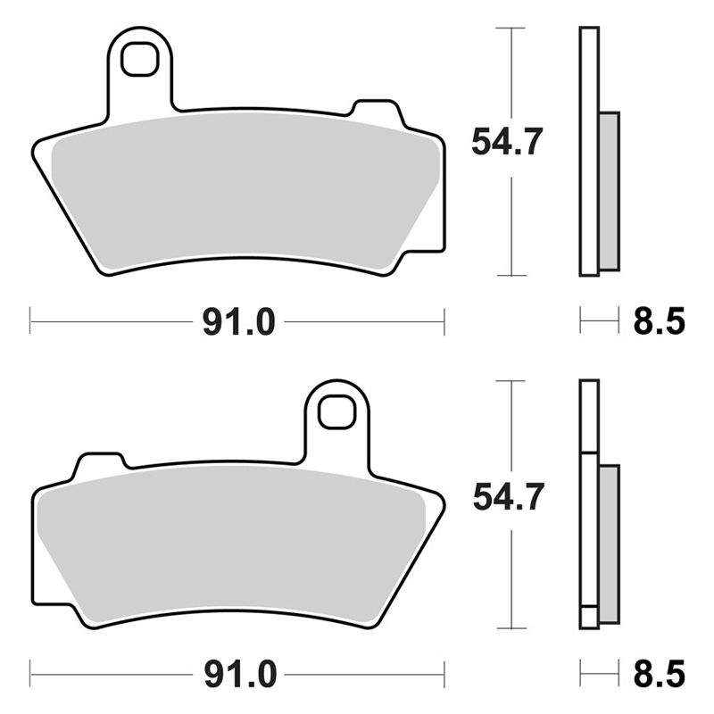 Plaquettes de freins SBS 995LS Sinter Métal Fritté arrière