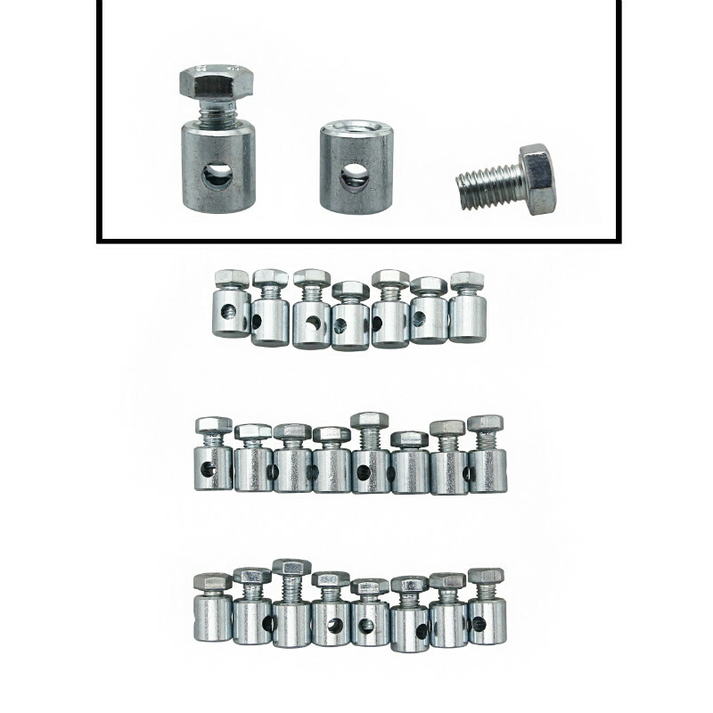 Serre-câble ALGI FREIN DIAM 9mm - L10 mm - TROU 3,5mm BLISTER 25 00429000 - 025