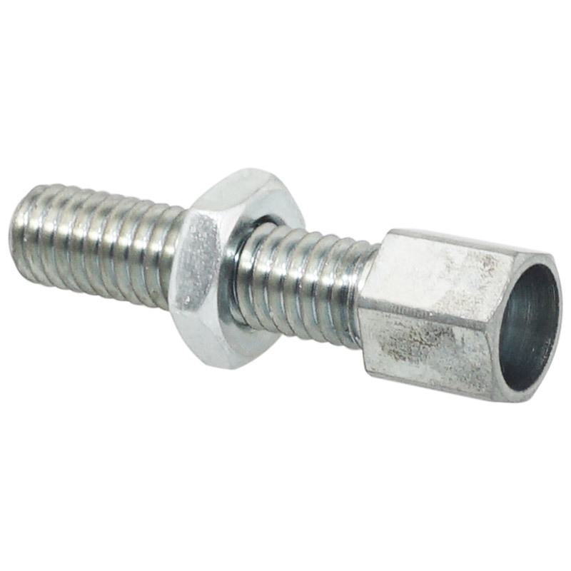 Tendeur de câble ALGI VIS CREUSE DIAM M6 - LONG 24mm - ALESAGE 6,8mm - PERCAGE 3 ACIER BLISTE 25