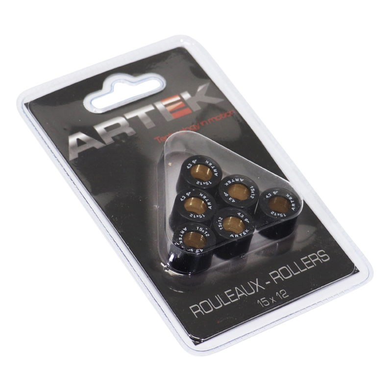 Galets de variateur Artek ROULEAU SCOOT K1 15x12 4,3g x6
