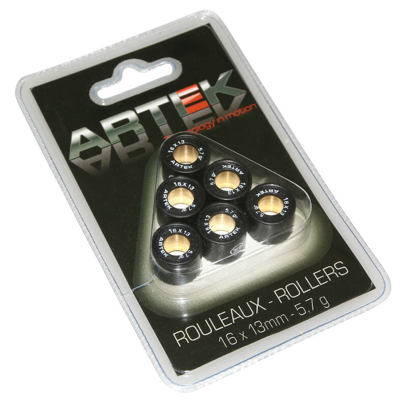 Galets de variateur Artek ROULEAU SCOOT K1 16X13 5,7g x6