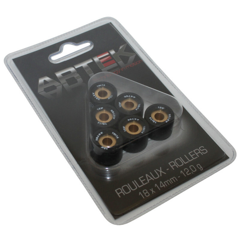 Galets de variateur Artek ROULEAU MAXISCOOTER K1 18x14 12,0g x6 SCOOTER 125