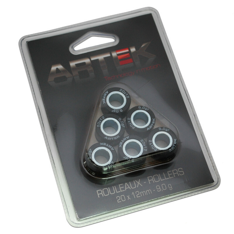 Galets de variateur Artek ROULEAU MAXISCOOTER K1 20x12 9,0g x6