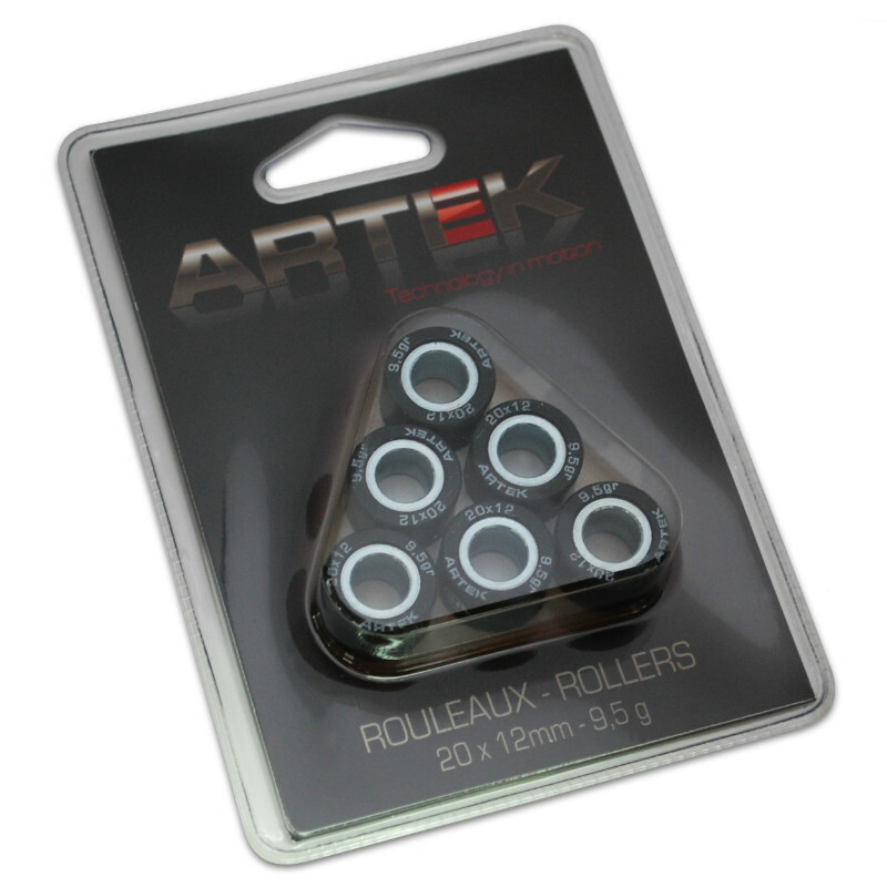 Galets de variateur Artek ROULEAU MAXISCOOTER K1 20x12 9,5g x6