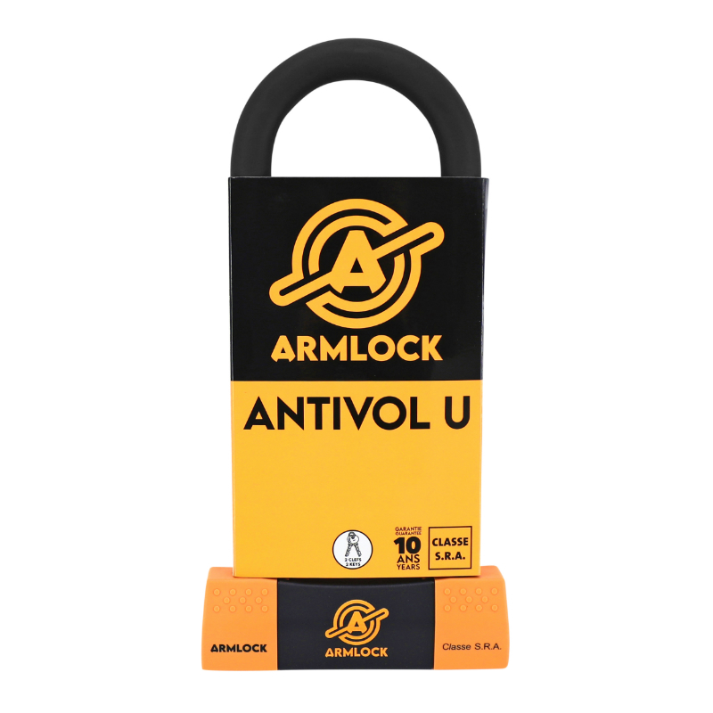 Antivol Armlock U CK3 - ORANGE 85x250 mm DIAM 18 mm CLASSE SRA