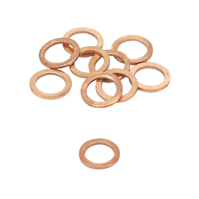Joint de vidange Artein RONDELLE COPPER WASHERS CUIVRE PLAT DIAM 8x12 1 mm BLISTER 10 PIECES PRO SERIES