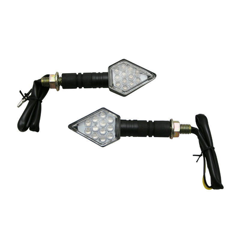 Clignotant Avoc MOTO MITO 15 LEDS BASE ABS TRANSPARENT - L 90mm - H 35mm - L33mm HOMOLOGUE ECE PAIRE