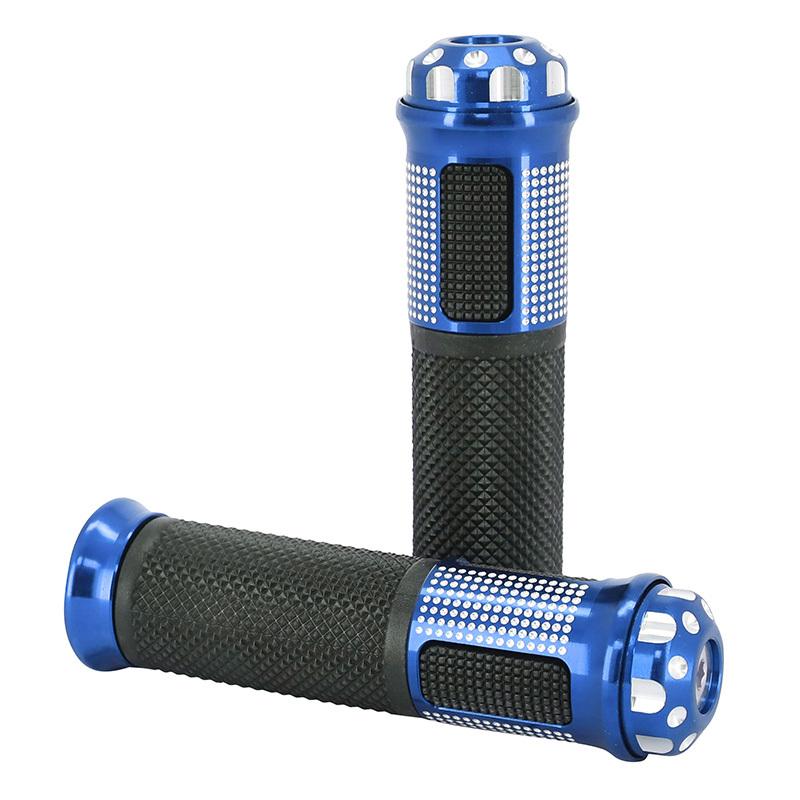 Poignées de guidon Avoc MOTO ON ROAD R383 BLEU CLOSED END 135mm PAIRE