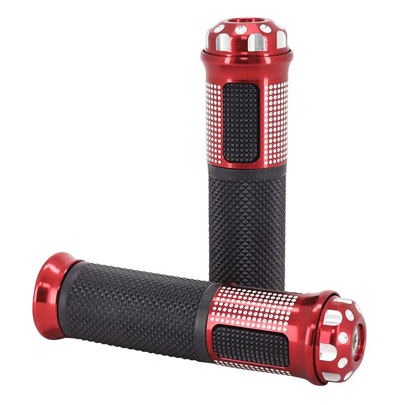 Poignées de guidon Avoc MOTO ON ROAD R383 ROUGE CLOSED END 135mm PAIRE