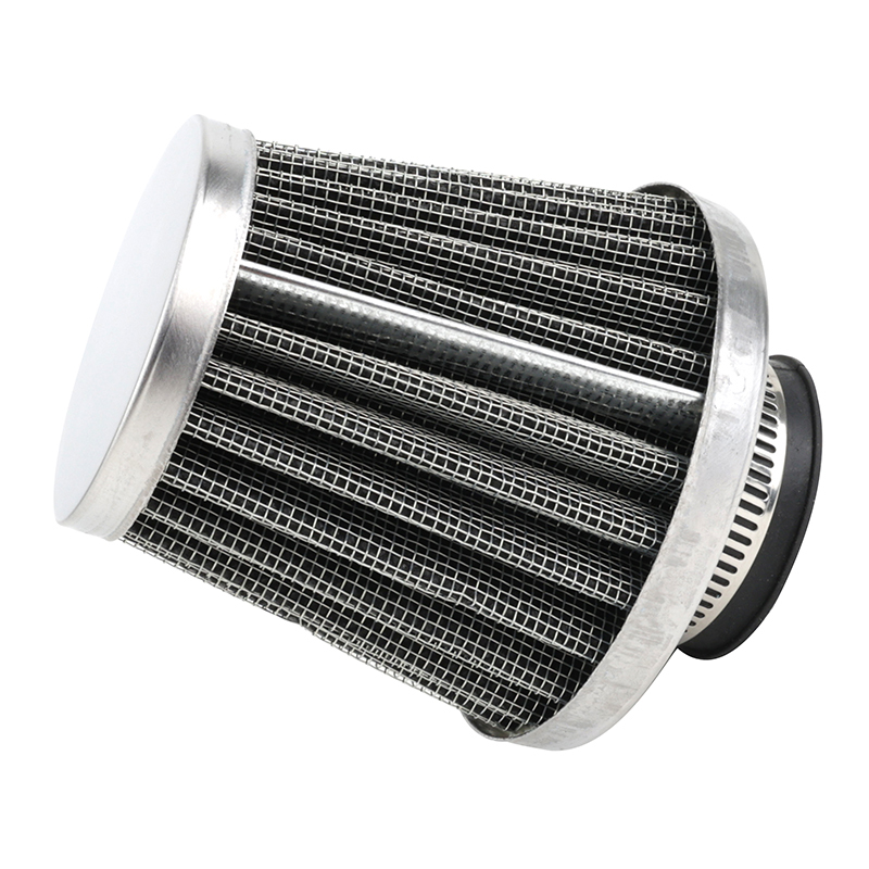Filtre à air Avoc TYPE KN CHROME - GRIS FIXATION DROITE DIAM 35 mm