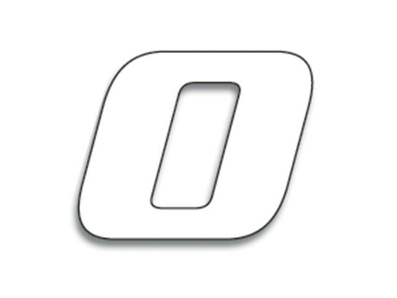 Numéros Blackbird 0 20x25cm blanc