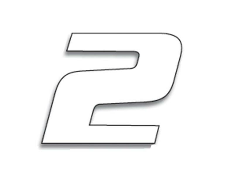 Numéros Blackbird 2 20x25cm blanc