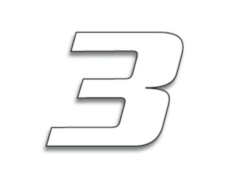 Numéros Blackbird 3 20x25cm blanc