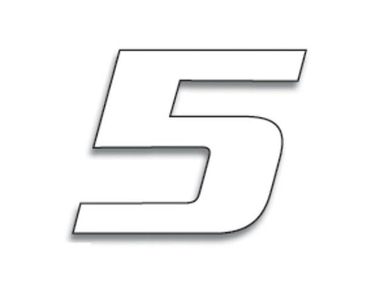 Numéros Blackbird 5 20x25cm blanc