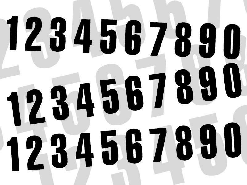 Numéros Blackbird 3 7x5,5cm noir jeu 3