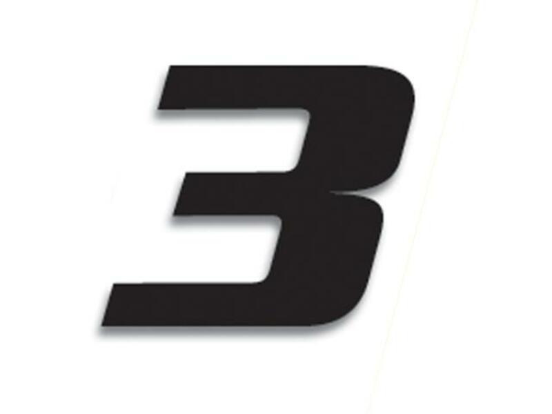 Numéros Blackbird 3 20x25cm noir