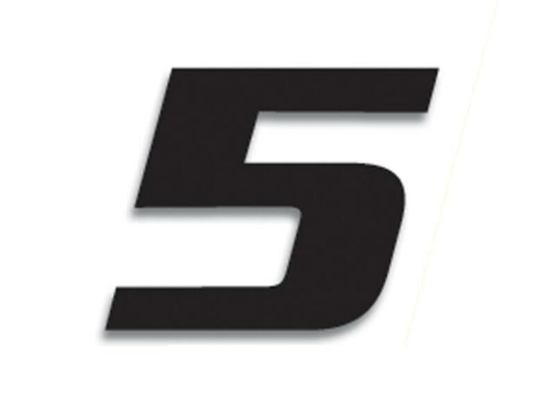 Numéros Blackbird 5 20x25cm noir