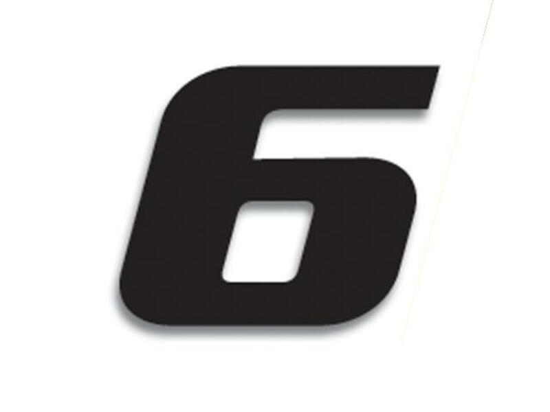 Numéros Blackbird 6 20x25cm noir