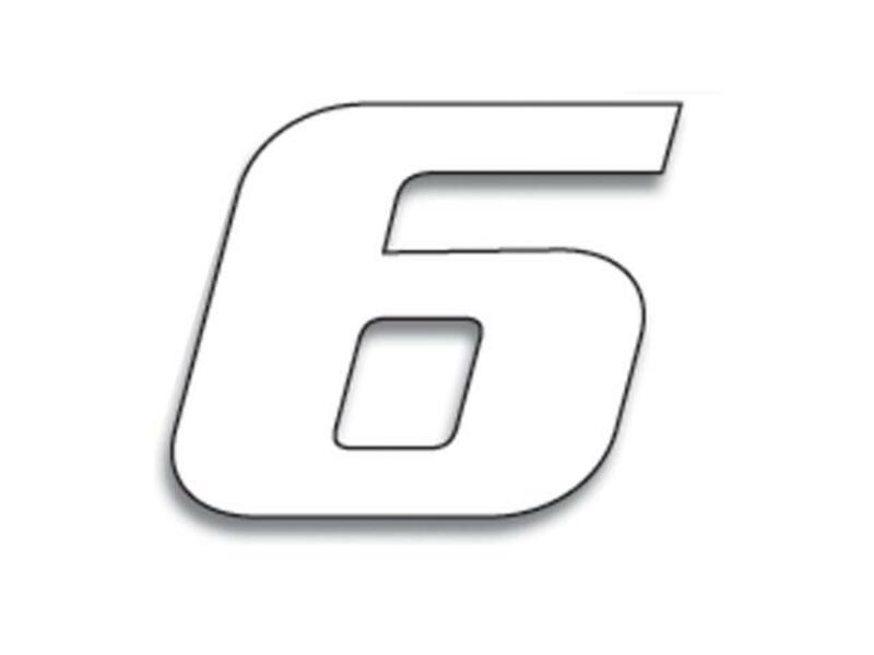 Numéros Blackbird 6 20x25cm blanc