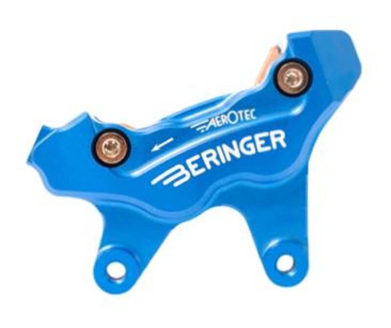 Etriers de frein Beringer axial gauche Aerotec® MX 4 pistons bleu