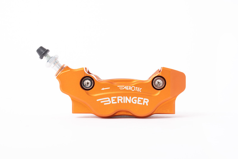 Image of Etriers de frein Beringer radial gauche Aerotec® MX 4 pistons orange