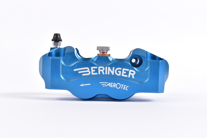 Image of Etriers de frein Beringer radial gauche Aerotec® 4 pistons Ø32mm entraxe 108mm bleu